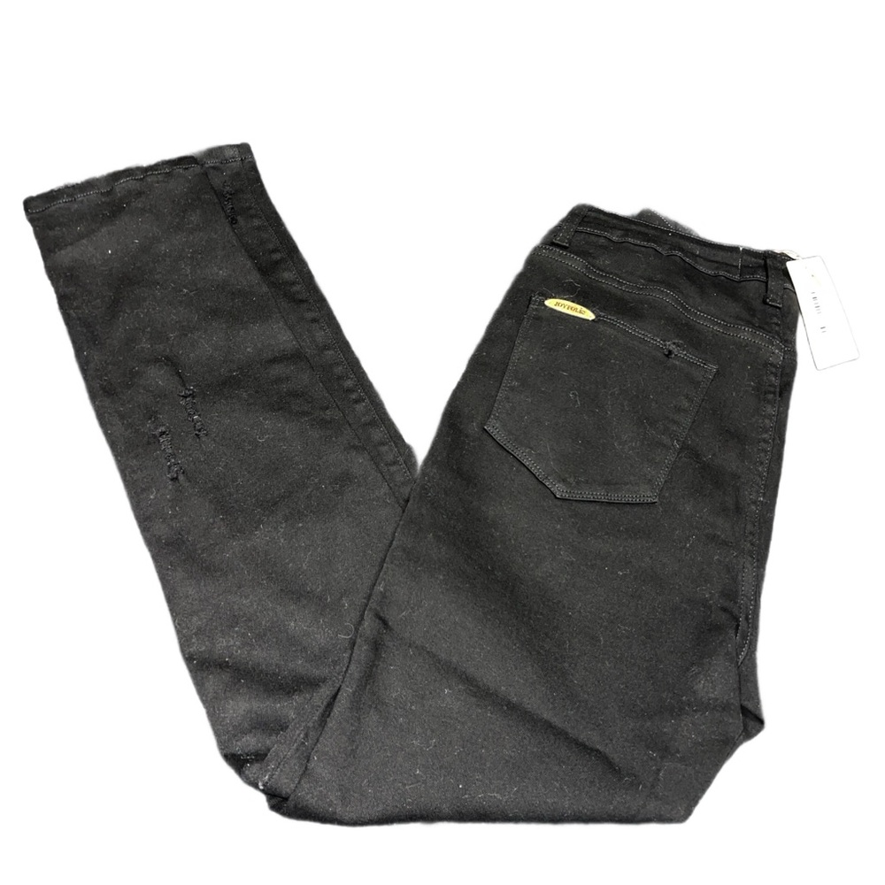 Black distressed Denim skinny Jeans